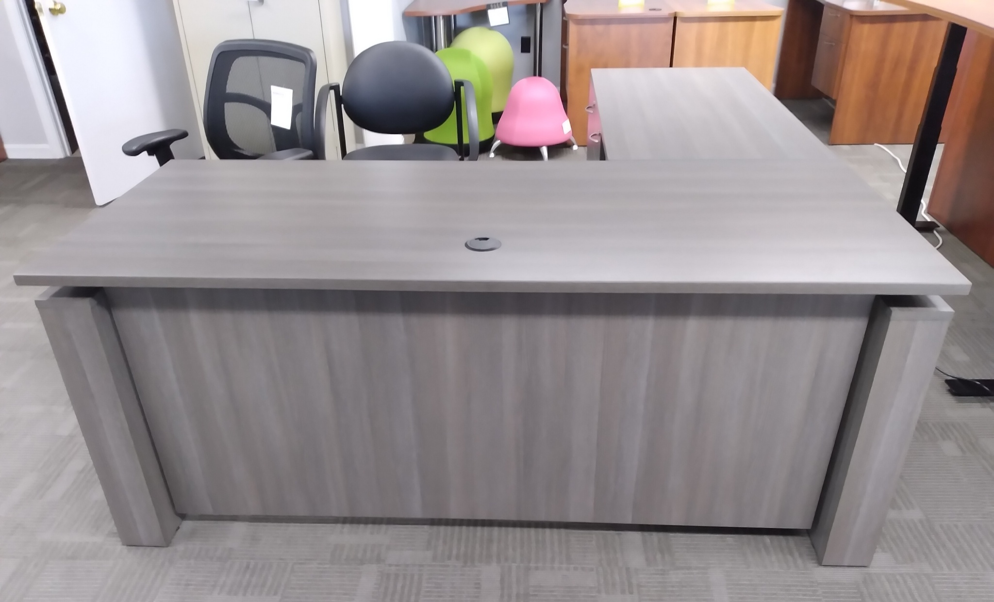 LLR 30X71 ADJ HEIGHT WORKSTATION W/RET - WEATHERED CHARCOAL