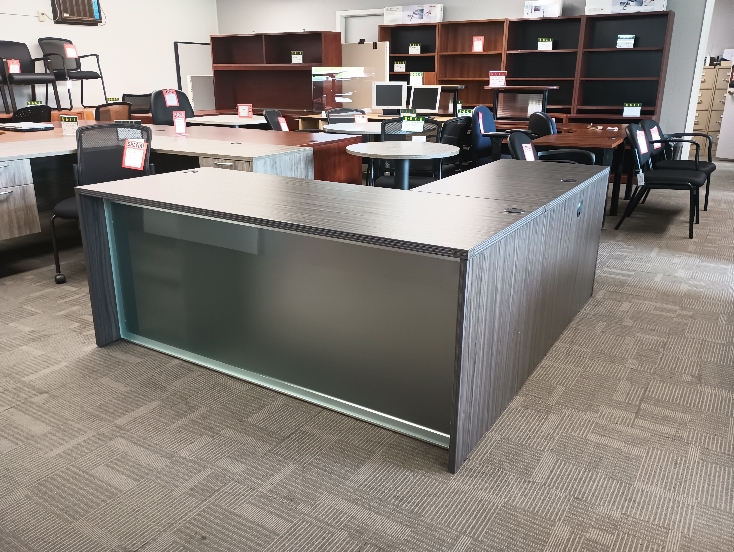 L SHAPE NAPA DESK SLATE GREY LEFT RETURN